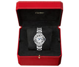  Shop Authentic Cartier Ballon Bleu De Cartier Silver Dial Silver Steel Strap Watch for Women - WSBB0044 - Luxxuri