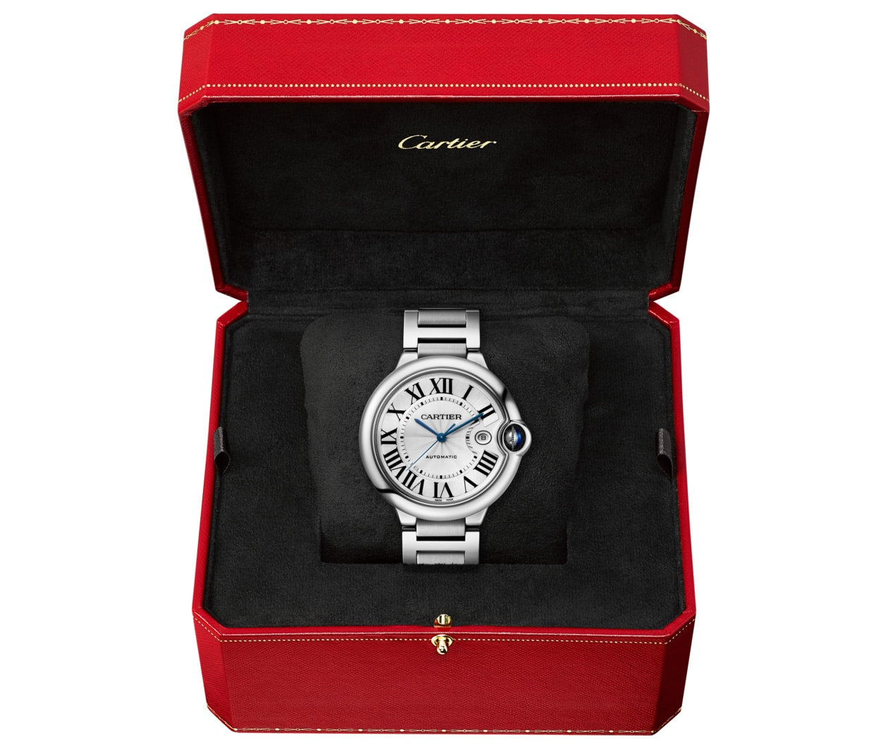  Shop Authentic Cartier Ballon Bleu De Cartier Silver Dial Silver Steel Strap Watch for Men - WSBB0049 - Luxxuri