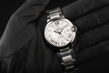  Shop Authentic Cartier Ballon Bleu De Cartier Silver Dial Silver Steel Strap Watch for Men - WSBB0049 - Luxxuri