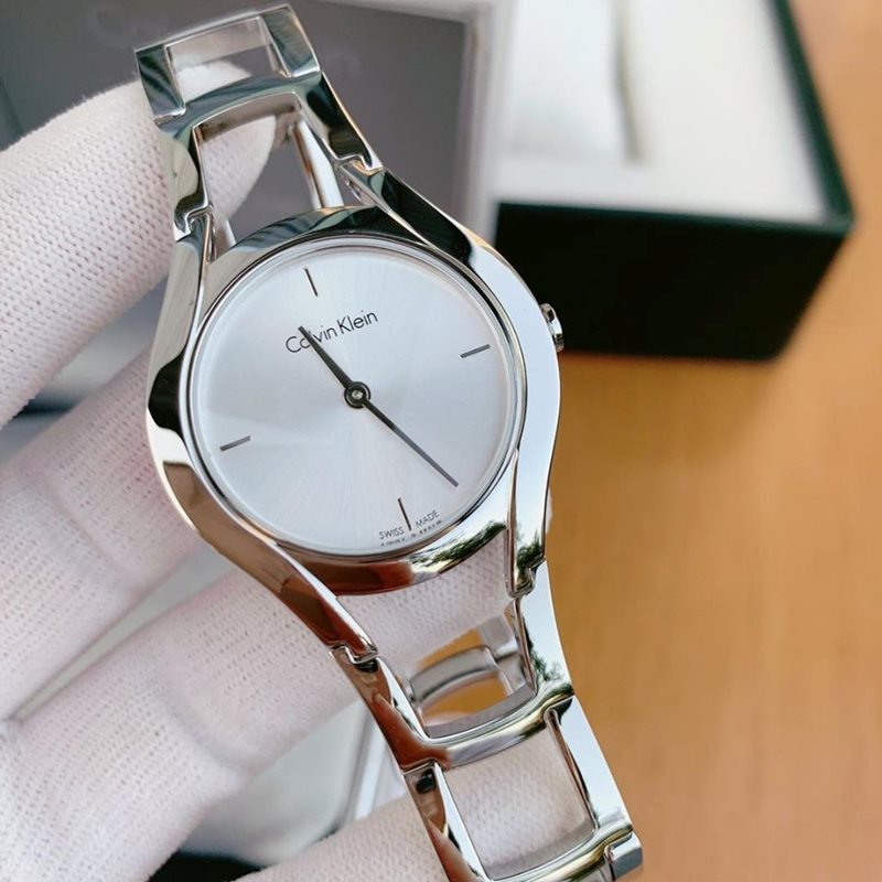  Shop Authentic Calvin Klein Class White Dial Silver Steel Strap Watch for Women - K6R23126 - Luxxuri