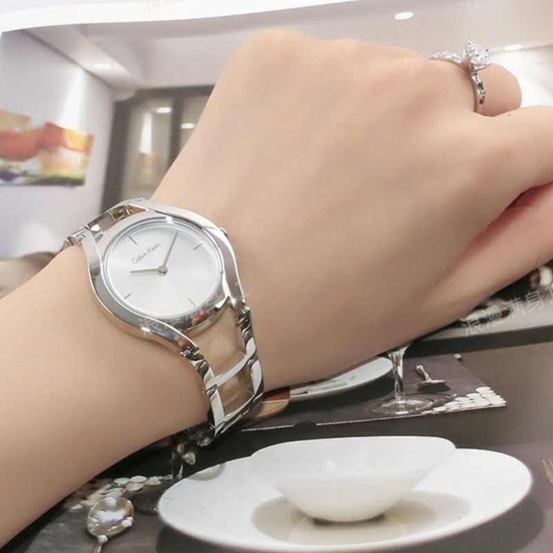  Shop Authentic Calvin Klein Class White Dial Silver Steel Strap Watch for Women - K6R23126 - Luxxuri