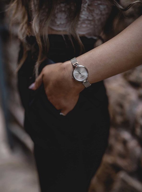  Shop Authentic Calvin Klein Authentic White Dial Silver Mesh Bracelet Watch for Women - K8G23126 - Luxxuri