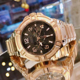  Shop Authentic Guess Rigor Multi Function Black Dial Rose Gold Steel Strap Watch For Men - W0218G3 - Luxxuri
