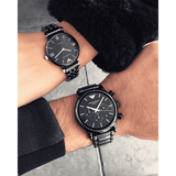  Shop Authentic Emporio Armani Luigi Chronograph Black Dial Black Stainless Steel Watch For Men - AR1507 - Luxxuri
