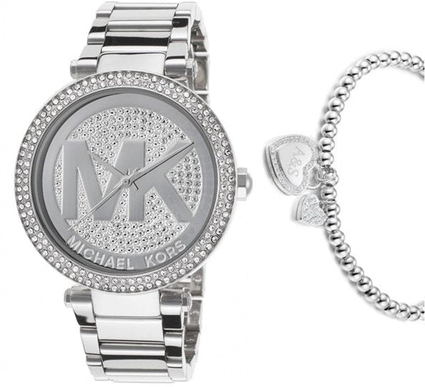  Shop Authentic Michael Kors Parker Silver Dial Silver Steel Strap Watch for Women - MK5925 - Luxxuri