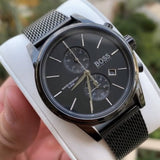  Shop Authentic Hugo Boss Associate Black Dial Black Mesh Bracelet Watch for Men - 1513769 - Luxxuri