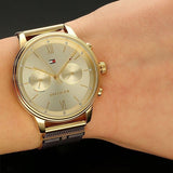  Shop Authentic Tommy Hilfiger Blake Quartz Gold Dial Gold Mesh Bracelet Watch for Women - 1782302 - Luxxuri