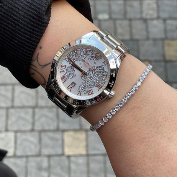  Shop Authentic Michael Kors Layton Silver Dial Silver Steel Strap Watch for Women - MK5958 - Luxxuri