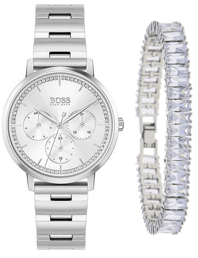 Shop Authentic Hugo Boss Prima Silver Dial Silver Steel Strap Watch for Women - 1502570 - Luxxuri