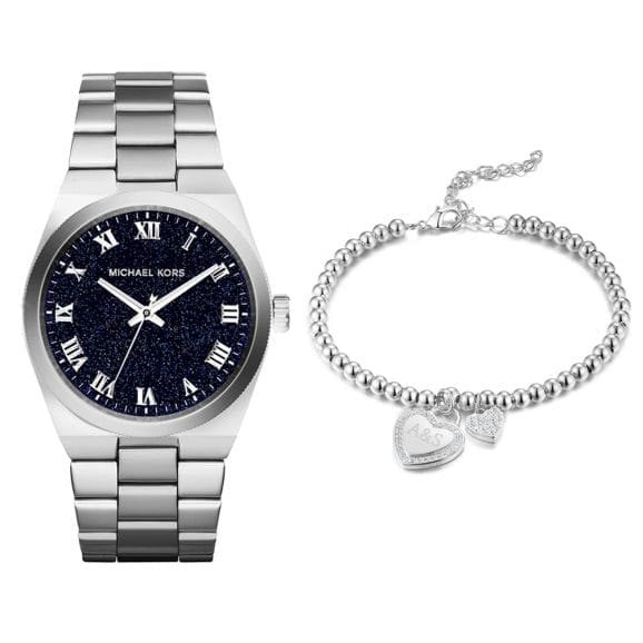  Shop Authentic Michael Kors Channing Midnight Blue Dial Silver Steel Strap Watch for Women - MK6113 - Luxxuri