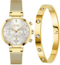  Shop Authentic Hugo Boss Flawless White Dial Gold Mesh Bracelet Watch for Women - 1502552 - Luxxuri