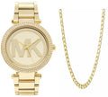  Shop Authentic Michael Kors Parker Diamonds Gold Dial Gold Steel Strap Watch for Women - MK5784 - Luxxuri