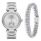  Shop Authentic Michael Kors Skylar Silver Dial Silver Steel Strap Watch for Women - MK5866 - Luxxuri