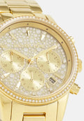  Shop Authentic Michael Kors Ritz Chronograph Gold Dial Gold Steel Strap Watch For Women - MK7310 - Luxxuri