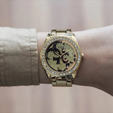  Shop Authentic Guess G Twist Diamonds Gold Dial Gold Steel Strap Watch For Women - W1201L2 - Luxxuri