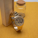  Shop Authentic Guess G Twist Diamonds Gold Dial Gold Steel Strap Watch For Women - W1201L2 - Luxxuri