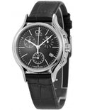  Shop Authentic Calvin Klein Skirt Chronograph Black Dial Black Leather Strap Watch for Men - K2U291C1 - Luxxuri
