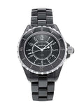  Shop Authentic Chanel J12 Quartz Ceramic Black Dial Black Steel Strap Watch for Women - J12 H0682 - Luxxuri