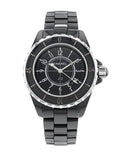  Shop Authentic Chanel J12 Quartz Ceramic Black Dial Black Steel Strap Watch for Women - J12 H0682 - Luxxuri