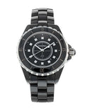 Shop Authentic Chanel J12 Quartz Diamonds Black Dial Black Steel Strap Watch for Women - J12 H1625 - Luxxuri