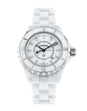  Shop Authentic Chanel J12 Diamonds Ceramic White Dial White Steel Strap Watch for Women - J12 H1628 - Luxxuri