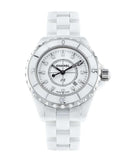  Shop Authentic Chanel J12 Diamonds Ceramic White Dial White Steel Strap Watch for Women - J12 H1628 - Luxxuri