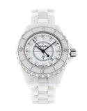  Shop Authentic Chanel J12 Diamonds Ceramic White Dial White Steel Strap Watch for Women - J12 H1628 - Luxxuri