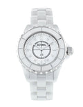  Shop Authentic Chanel J12 Diamonds Quartz Ceramic White Dial White Steel Strap Watch for Women - J12 H2422 - Luxxuri