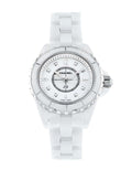  Shop Authentic Chanel J12 Diamonds Quartz Mother of Pearl White Dial White Steel Strap Watch for Women - J12 H2570 - Luxxuri