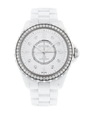  Shop Authentic Chanel J12 Quartz Diamonds White Dial White Steel Strap Watch for Women - J12 H3110 - Luxxuri