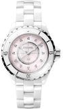  Shop Authentic Chanel J12 Quartz Diamonds Pink Dial White Steel Strap Watch for Women - J12 H5513 - Luxxuri