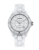  Shop Authentic Chanel J12 Quartz Diamonds White Dial White Steel Strap Watch for Women - J12 H5703 - Luxxuri