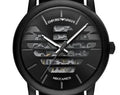  Shop Authentic Emporio Armani Meccanico Quartz Black Dial Black Leather Strap Watch For Men - AR60032 - Luxxuri