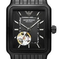  Shop Authentic Emporio Armani Meccanico Black Dial Black Steel Strap Watch For Men - AR60058 - Luxxuri