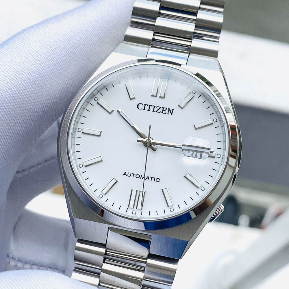  Shop Authentic Citizen Tsuyosa Automatic White Dial Silver Steel Strap Watch For Men - NJ0150-81A - Luxxuri
