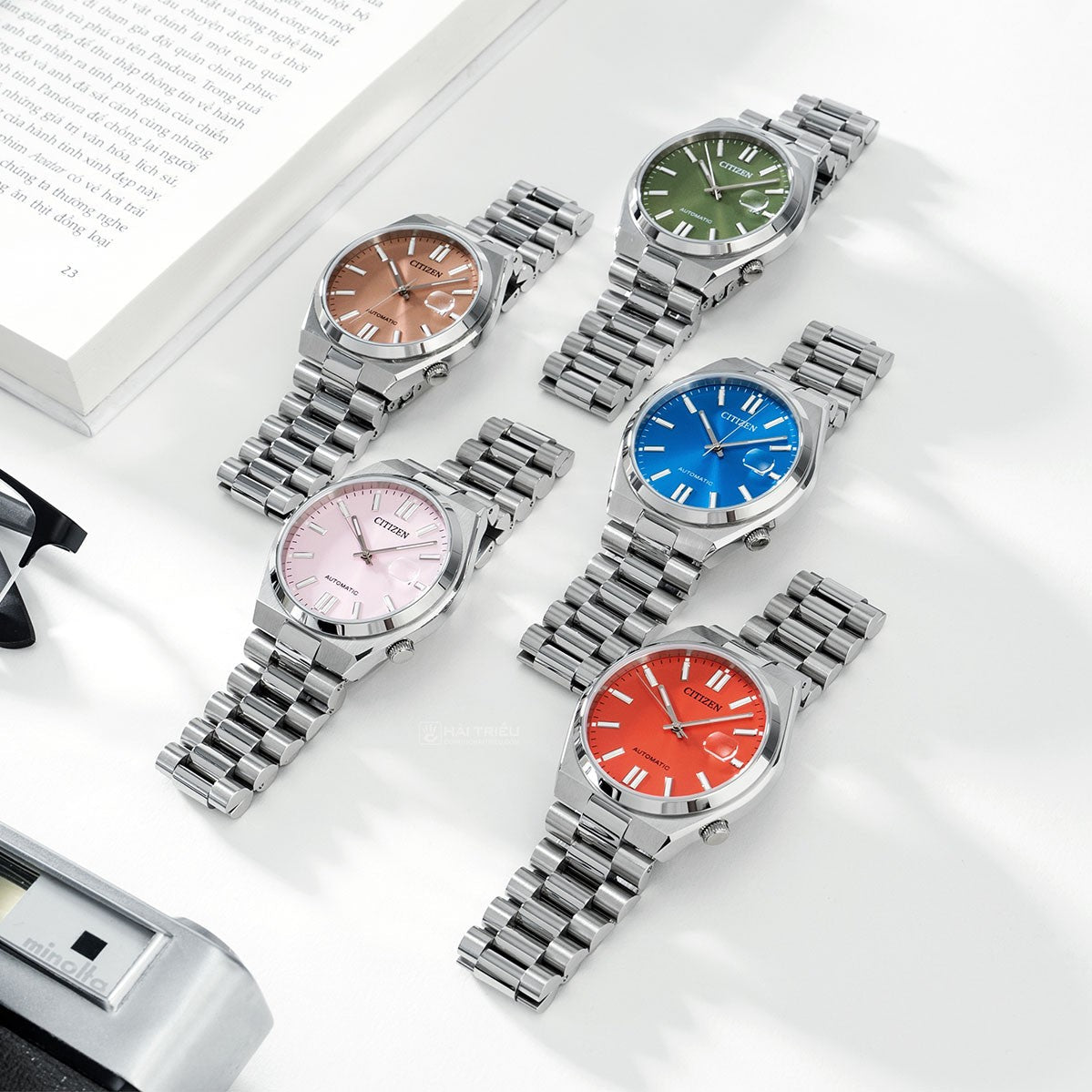  Shop Authentic Citizen x Pantone Automatic Blue Dial Silver Steel Strap Watch For Men - NJ0158-89L - Luxxuri