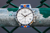  Shop Authentic Tissot Quickster Chronograph NBA New York Kicks White Dial Multicolored Nato Strap Watch For Men - T095.417.17.037.06 - Luxxuri