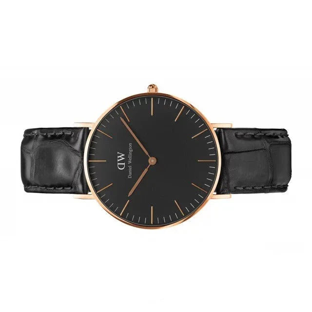  Shop Authentic Daniel Wellington Classic Reading Black Dial Black Leather Strap Watch For Women - DW00100141 - Luxxuri