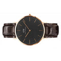  Shop Authentic Daniel Wellington Classic York Black Dial Brown Leather Strap Watch For Men - DW00100128 - Luxxuri