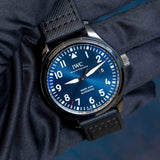  Shop Authentic IWC Pilot’s Watch Mark XVIII Edition “Laureus Sport for Good Foundation" Blue Dial Black Nylon Strap Watch for Men - IW324703 - Luxxuri