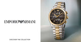  Shop Authentic Emporio Armani Paolo Chronograph Grey Dial Two Tone Steel Strap Watch For Men - AR11527 - Luxxuri