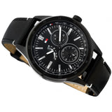  Shop Authentic Tommy Hilfiger Austin Black Dial Black Leather Strap Watch for Men - 1791638 - Luxxuri