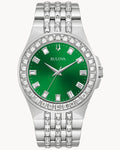  Shop Authentic Bulova Phantom Classic Baguette Green Dial Silver Steel Strap Watch for Men - 96A253 - Luxxuri