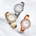  Shop Authentic Swarovski Crystalline Bracelet White Dial Gold Steel Strap Watch for Women - 5269253 - Luxxuri
