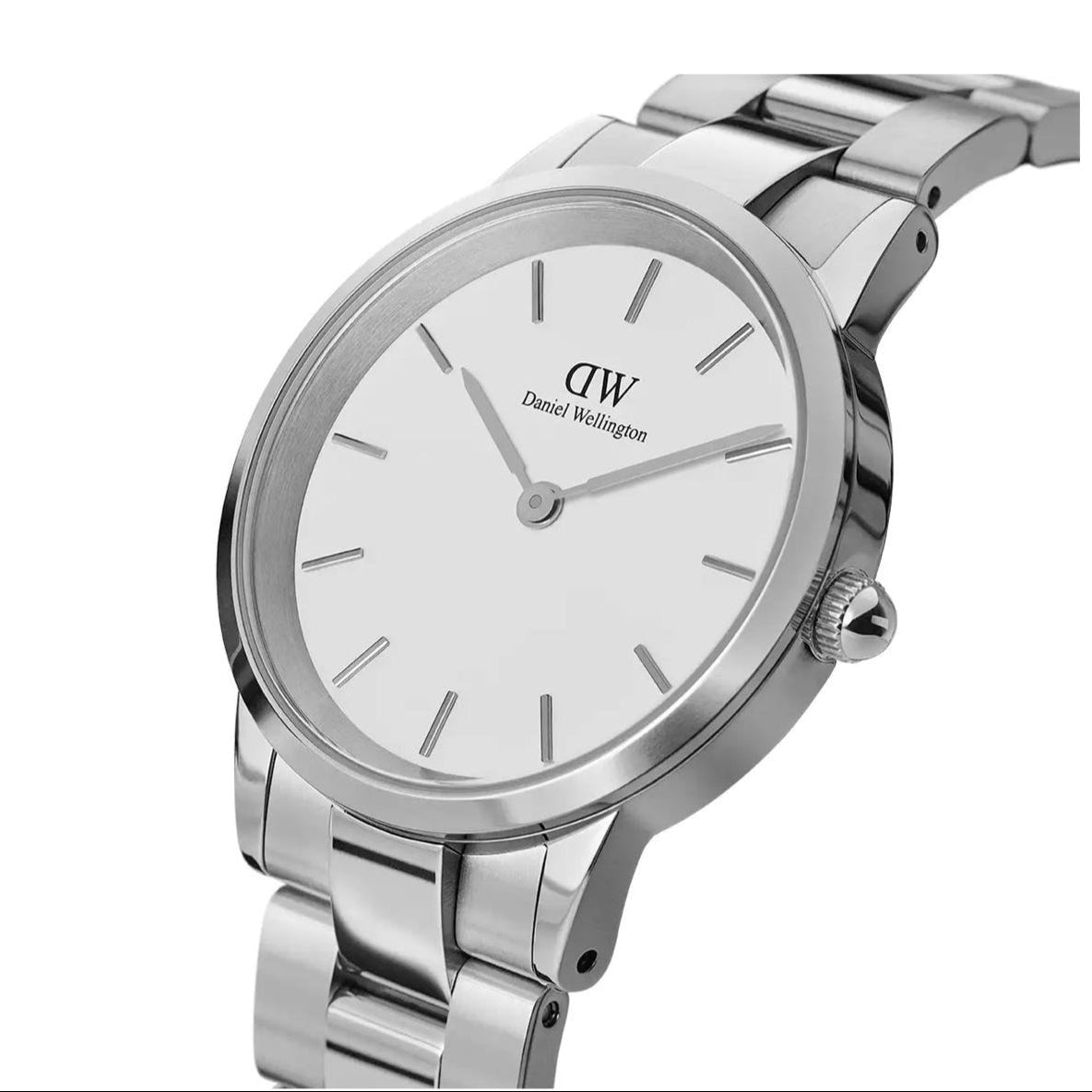  Shop Authentic Daniel Wellington Iconic Link Unitone Silver Dial Silver Steel Strap Watch For Women - DW00100402 - Luxxuri