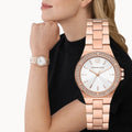 Shop Authentic Michael Kors Lennox Three Hand Silver Dial Rose Gold Steel Strap Watch For Women - MK7279 - Luxxuri