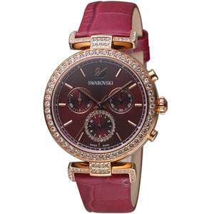  Shop Authentic Swarovski Era Journey Red Dial Red Leather Strap Watch for Women - 5416701 - Luxxuri