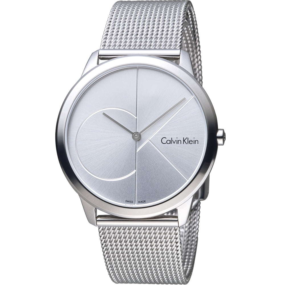  Shop Authentic Calvin Klein Minimal Silver Dial Silver Mesh Bracelet Watch for Men - K3M2112Z - Luxxuri