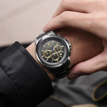  Shop Authentic Maserati Successo Chronograph Gray Dial Gray Steel Strap Watch For Men - R8873621007 - Luxxuri
