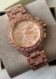  Shop Authentic Michael Kors Camille Chronograph Mother of Pearl Dial Rose Gold Steel Strap Watch for Women - MK7272 - Luxxuri